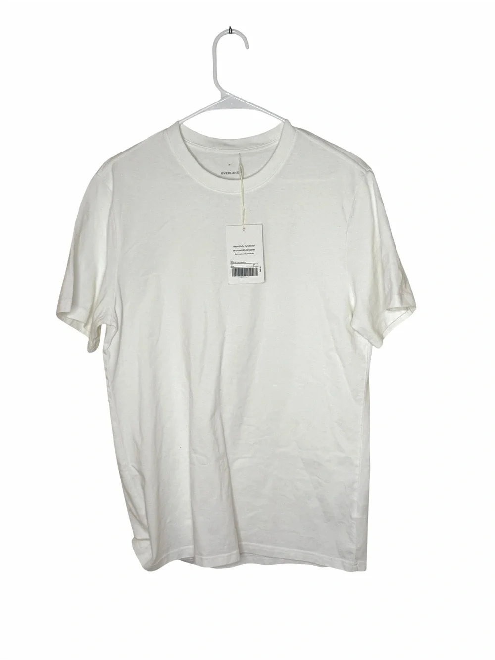 NEW Everlane White Organic Cotton Classic Tee Medium - Picture 3 of 7
